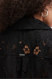 AllSaints Black Charli Embellished Shirt - Image 5 of 7