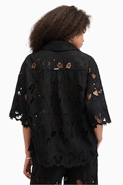 AllSaints Black Charli Embellished Shirt - Image 6 of 7
