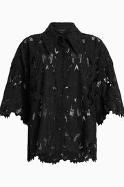 AllSaints Black Charli Embellished Shirt - Image 7 of 7