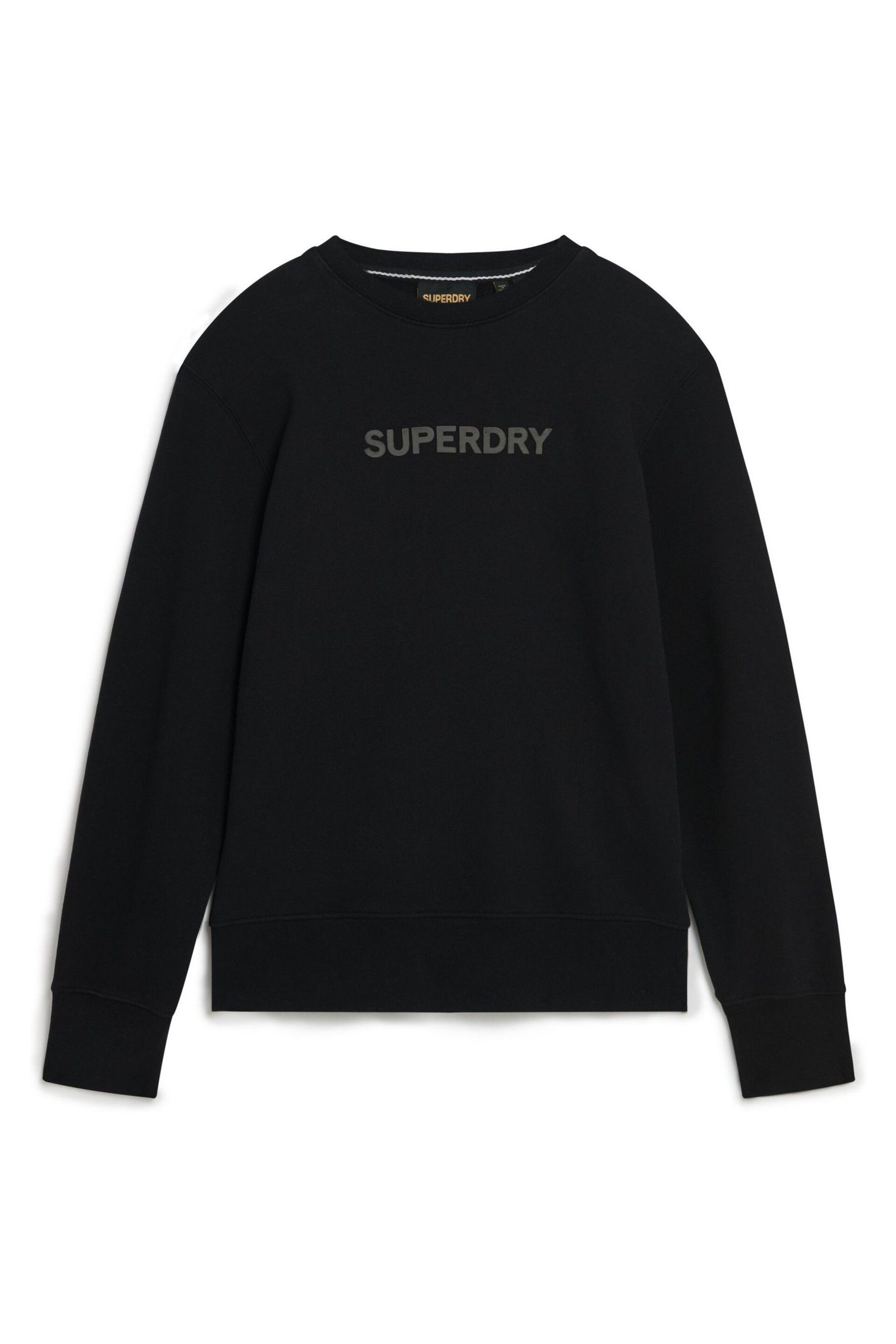 Superdry Black Sport Loose Crew Sweatshirt - Image 3 of 5