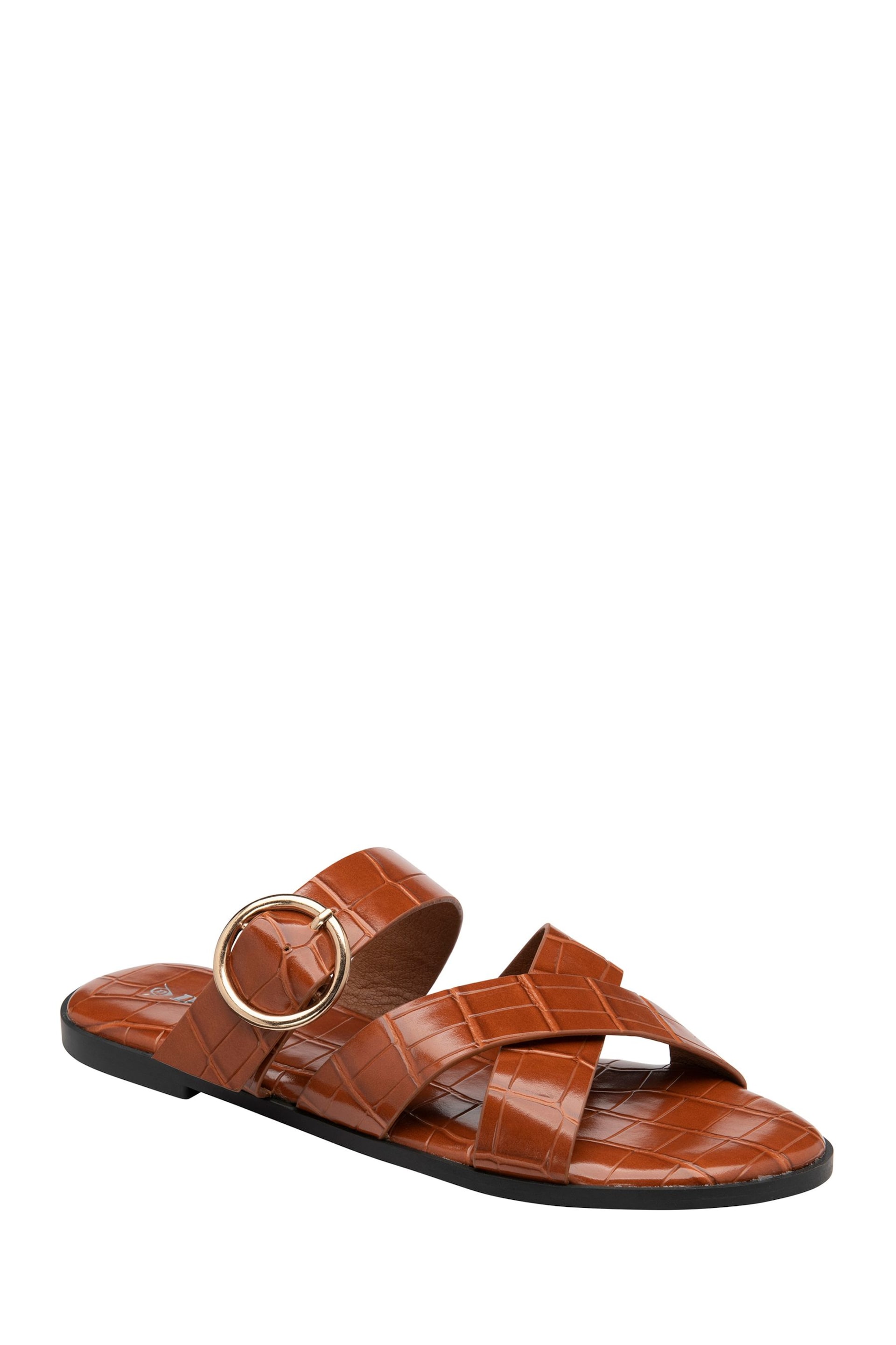 Dunlop Brown Open-Toe Sandals - Image 1 of 4