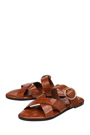 Dunlop Brown Open-Toe Sandals - Image 2 of 4