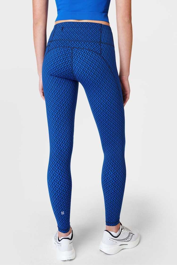 Sweaty Betty Blue Apex Geo Print Full Length Power Workout Leggings - Image 2 of 9