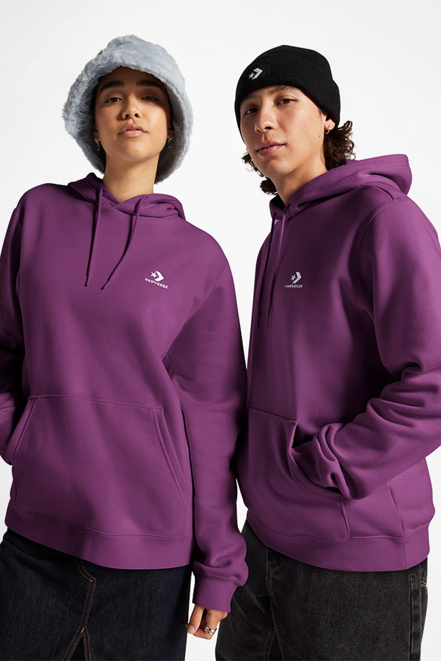 Buy Converse Purple Standard Chest Star Chevron Hoodie from the Next UK online shop