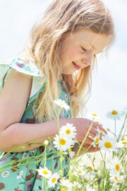 Frugi Green Easter Rabbit Print Skater Dress - Image 2 of 6