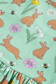 Frugi Green Easter Rabbit Print Skater Dress - Image 6 of 6