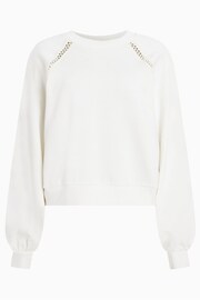 AllSaints White Ewelina Sweatshirt - Image 7 of 7