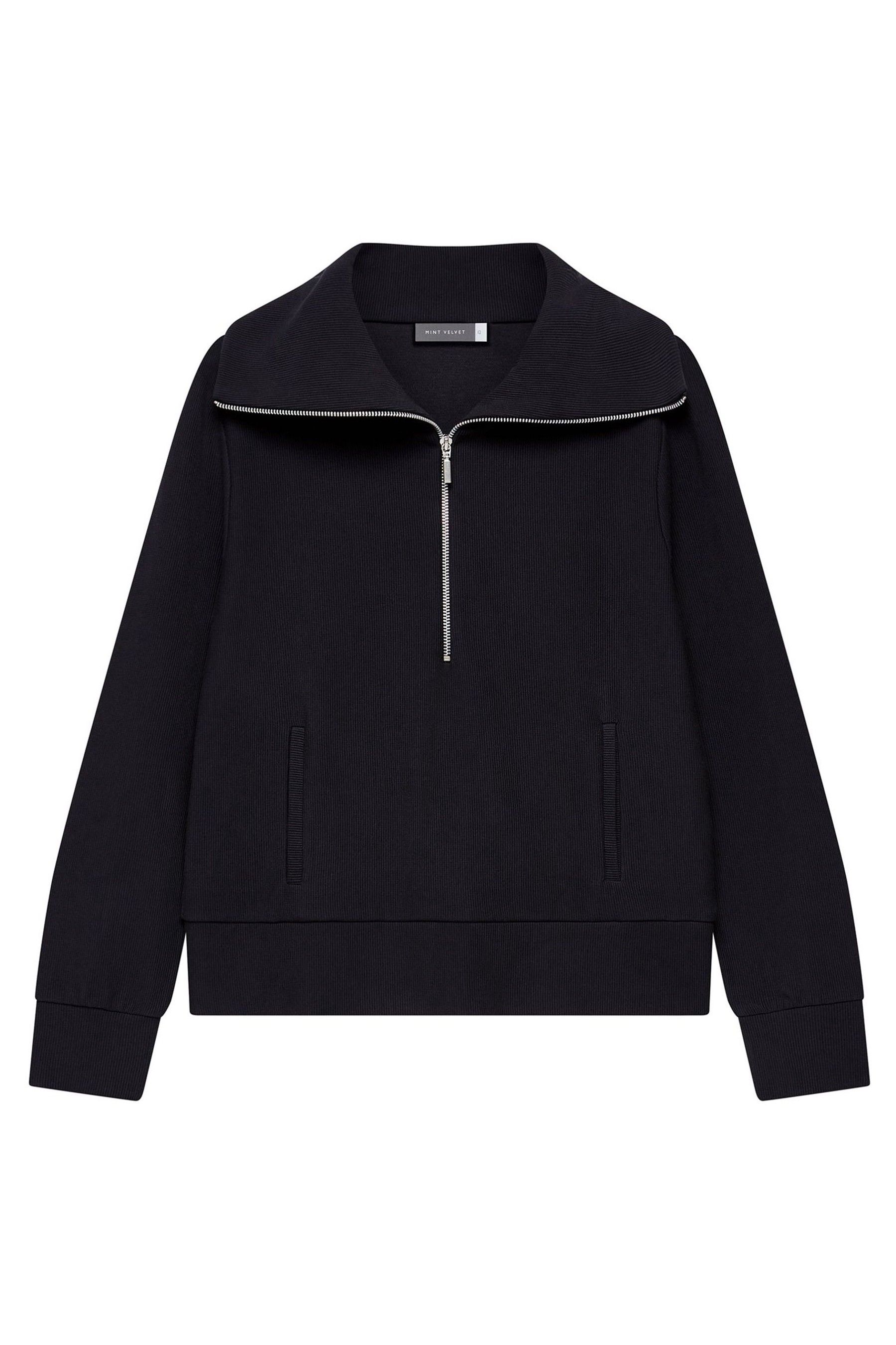 Buy Mint Velvet Blue Zip Front Sweatshirt from Next Luxembourg