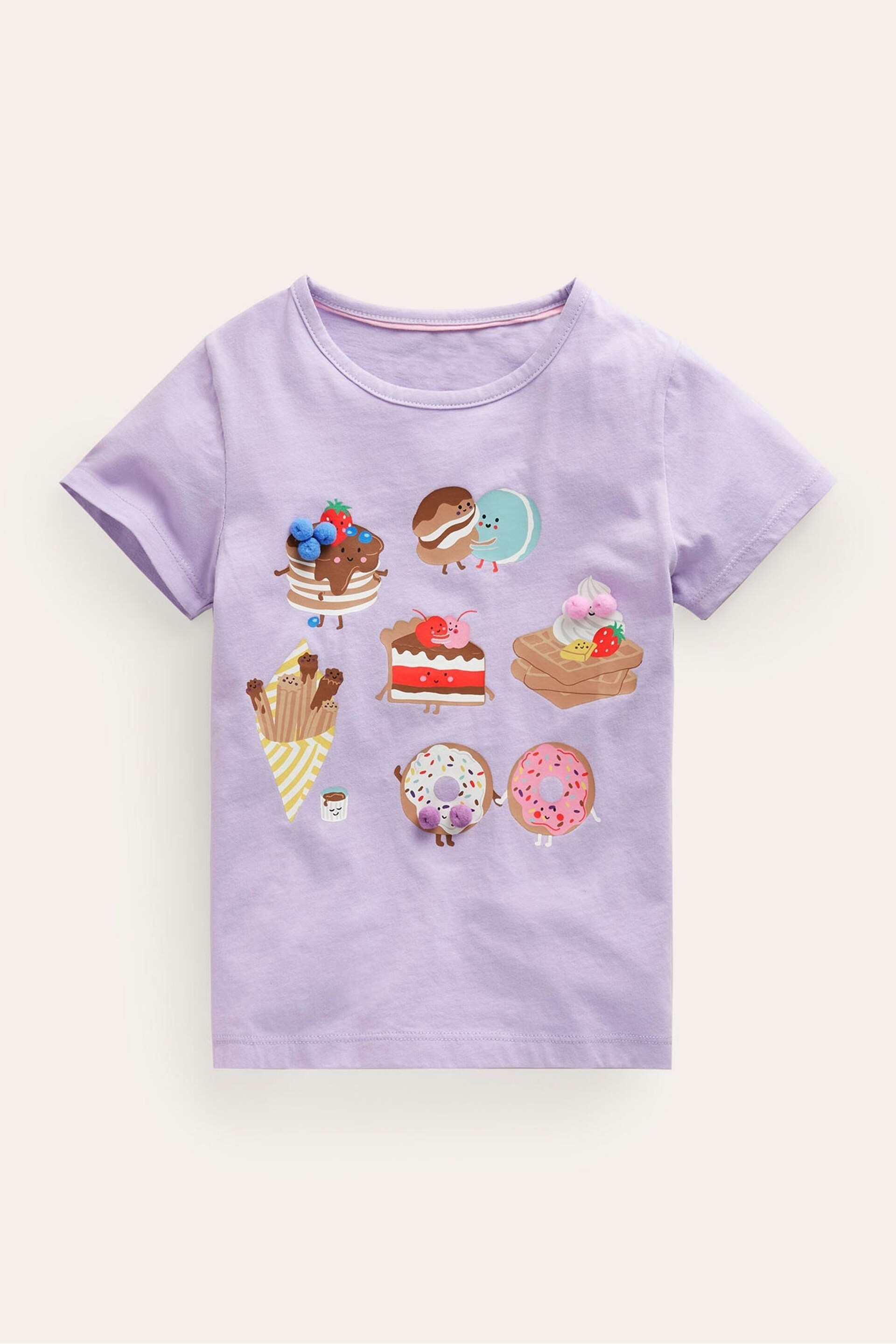 Boden Purple Printed Graphic T-Shirt - Image 1 of 3