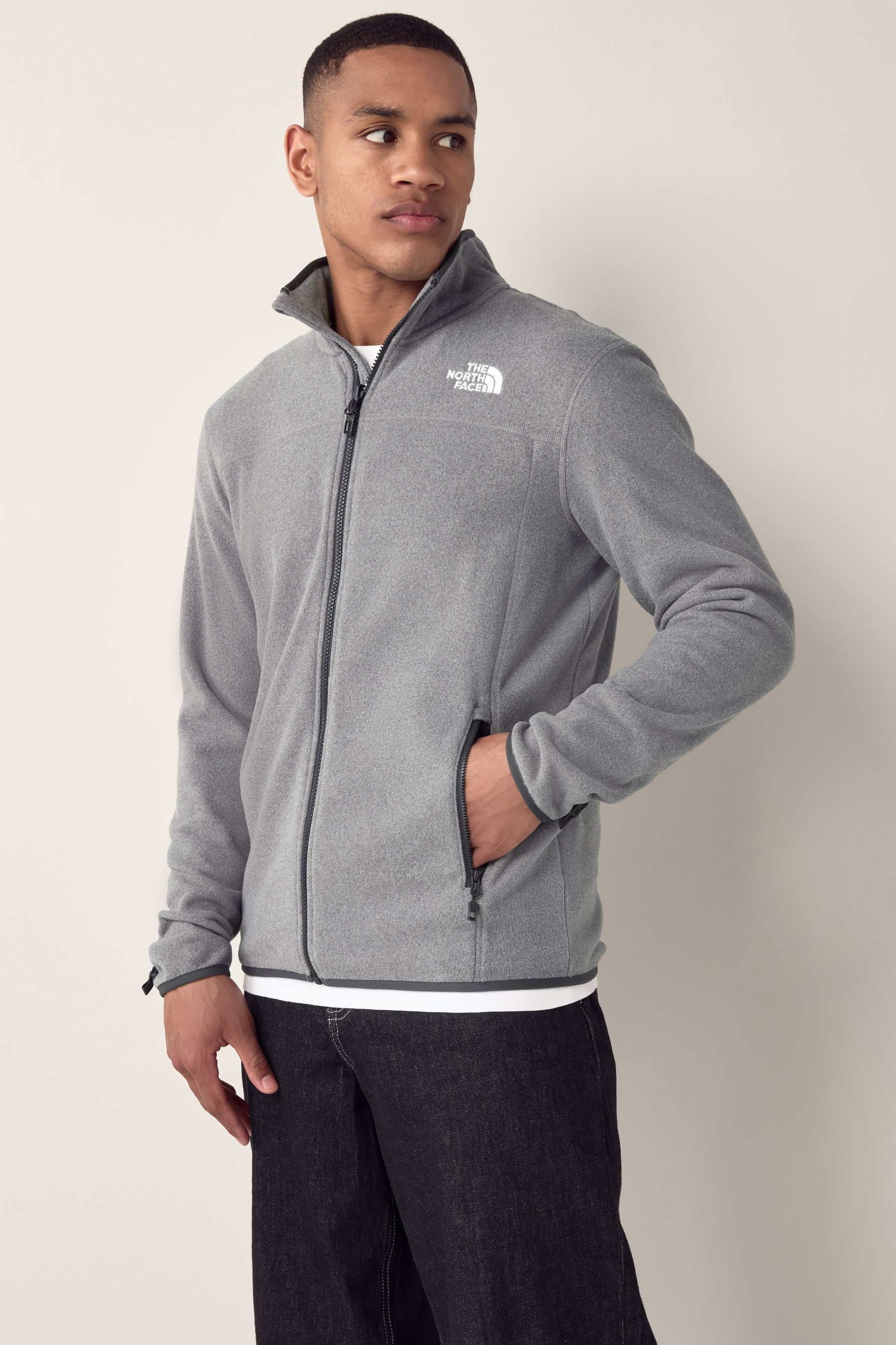 The North Face Grey Mens Glacier Full Zip Fleece