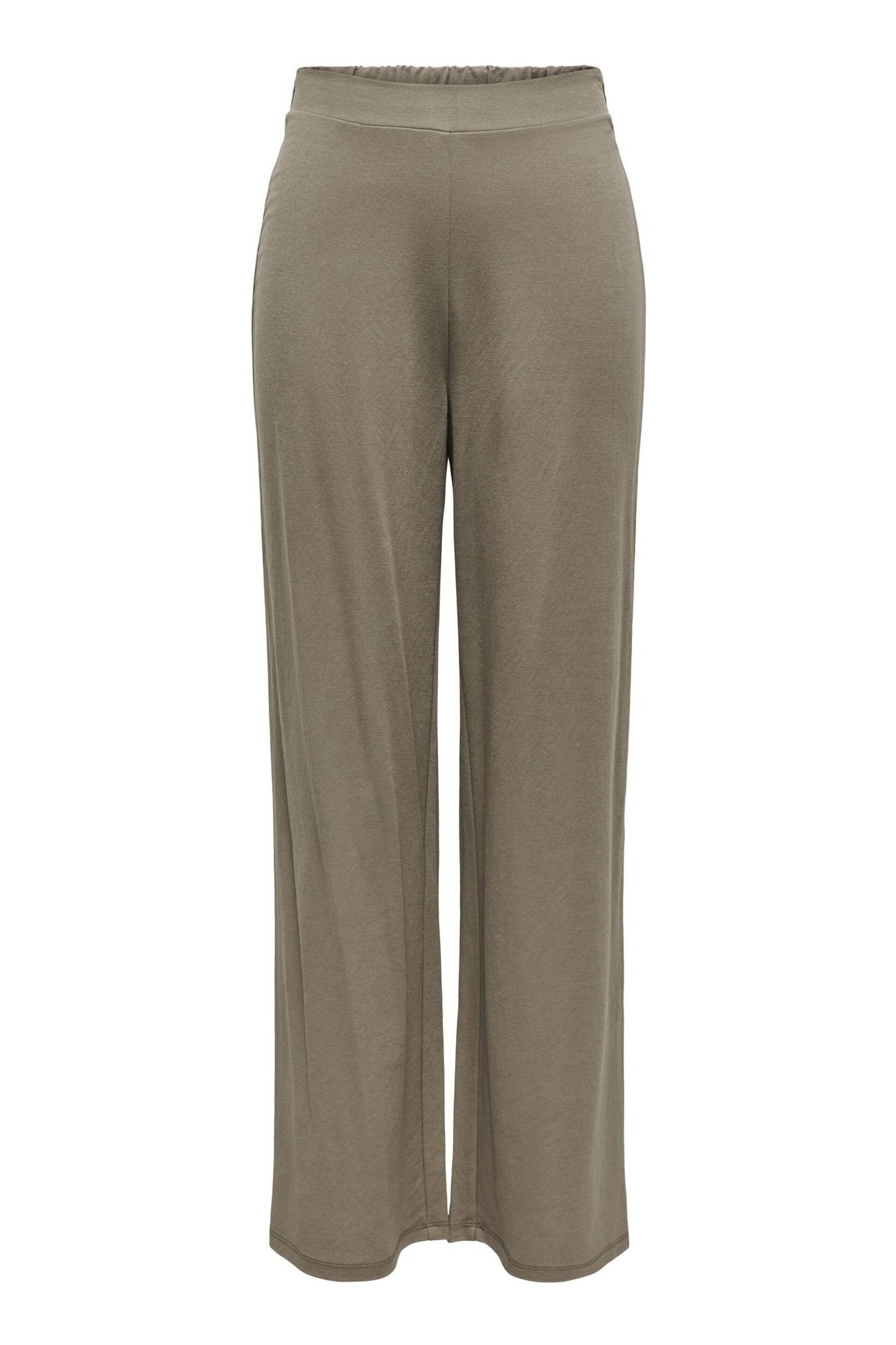 ONLY Brown Jersey Wide Leg Trousers - Image 4 of 5