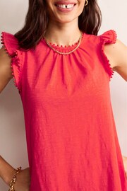 Boden Red Georgina Pom Ruffle Dress - Image 3 of 5