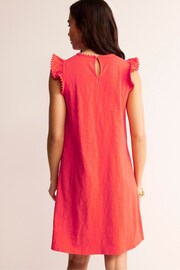 Boden Red Georgina Pom Ruffle Dress - Image 4 of 5