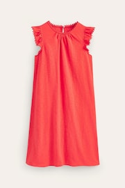 Boden Red Georgina Pom Ruffle Dress - Image 5 of 5