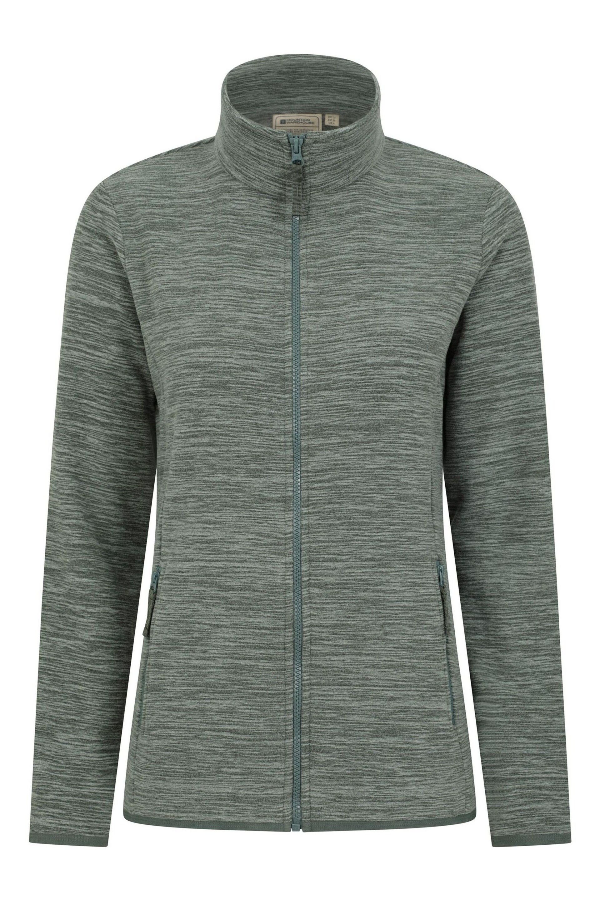 Mountain Warehouse Green Womens Snowdon Melange II Full-Zip Fleece - Image 1 of 5