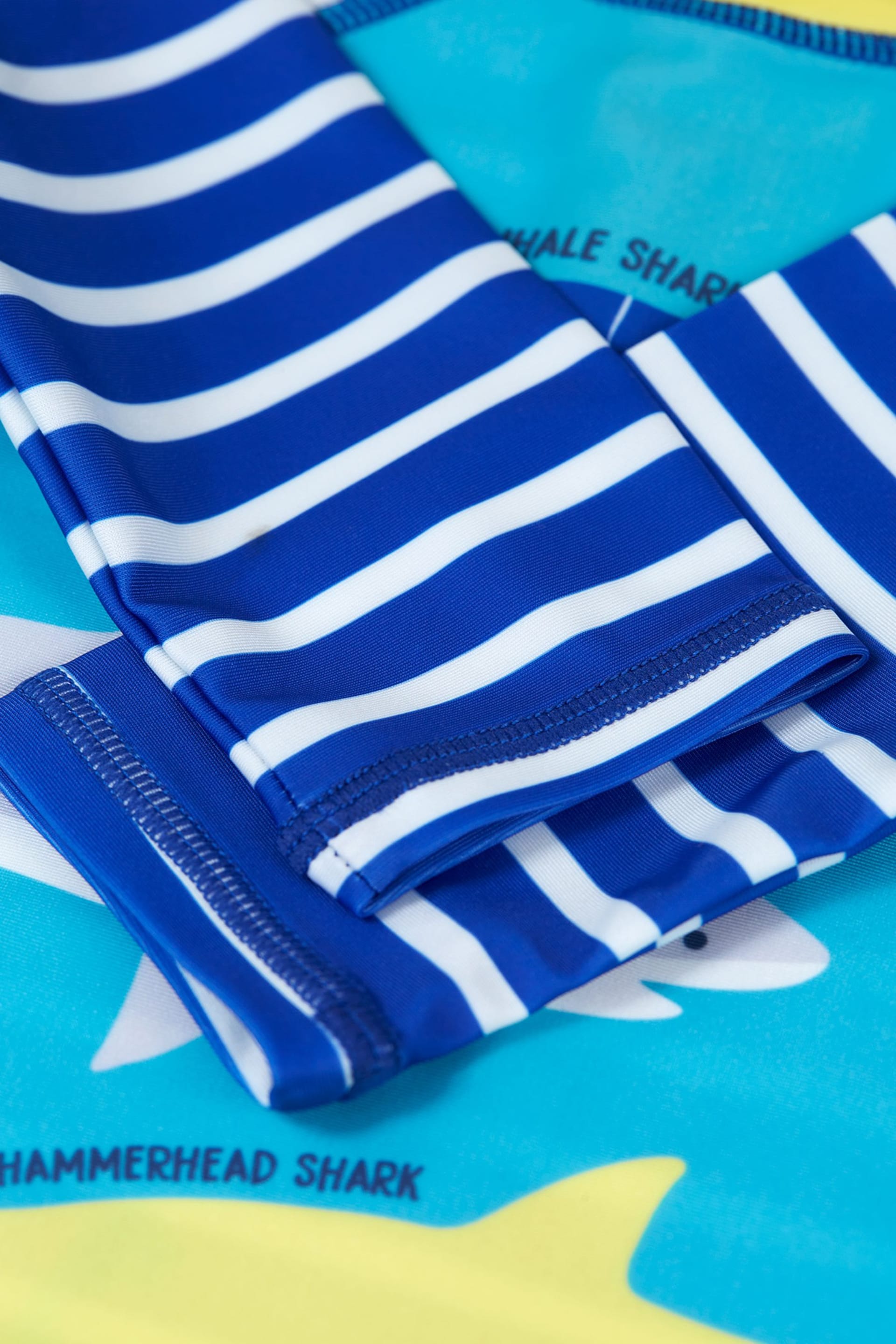 Frugi Blue Stripe Little Sunsafe Suit - Image 5 of 6