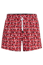 HUGO Recycled-Material Swim Shorts With Logo Print - Image 4 of 4