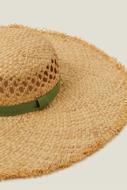 Accessorize Natural Raw Edge Woven Hat - Image 2 of 3