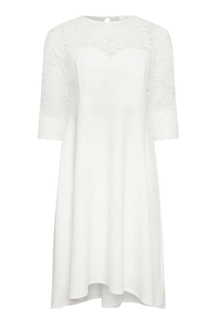 Yours Curve White Lace Sweetheart Dress - Image 5 of 5