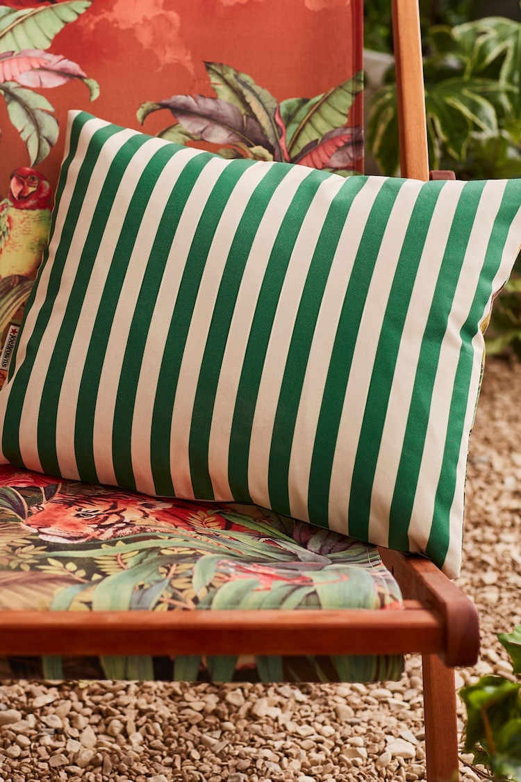 Joe Browns Green Regal Lion Reversible Garden Cushion - Image 2 of 5