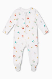 MORI White Peppa Pig Print Clever Zip Sleepsuit - Image 3 of 3