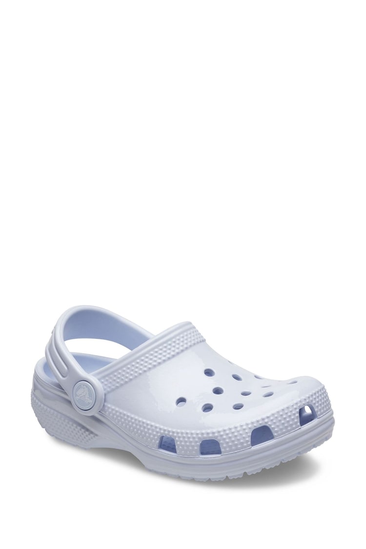 Crocs Light Blue Kids Classic High Shine Clogs - Image 2 of 5