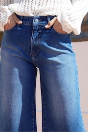 Threadbare Blue Longline Wide Leg Denim Shorts - Image 4 of 4