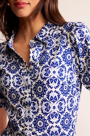 Boden Blue Petite Libby Jersey Midi Shirt Dress - Image 1 of 5