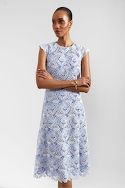 Hobbs Blue Petite Phoebe Dress - Image 1 of 4