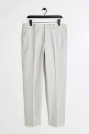 River Island Cream Ecru Dobbie Slim Fit Texture Suit Trousers - Image 5 of 6