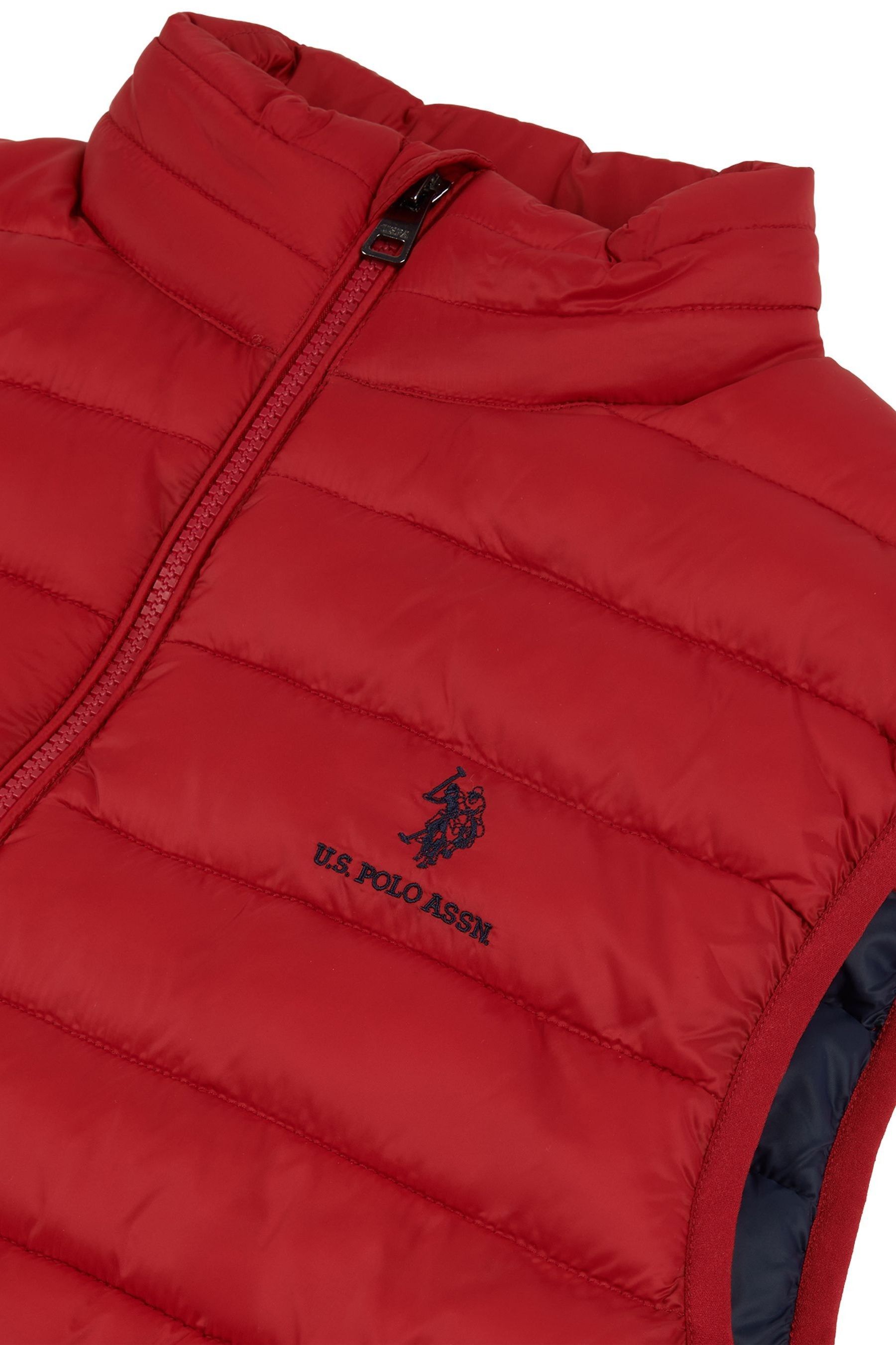 Buy U.S. Polo Assn. Red Mens Bound Quilted Gilet from Next Ireland