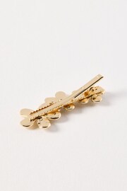 Oliver Bonas Gold Tone Josephine Glass Stone Flower Hair Clip - Image 2 of 4