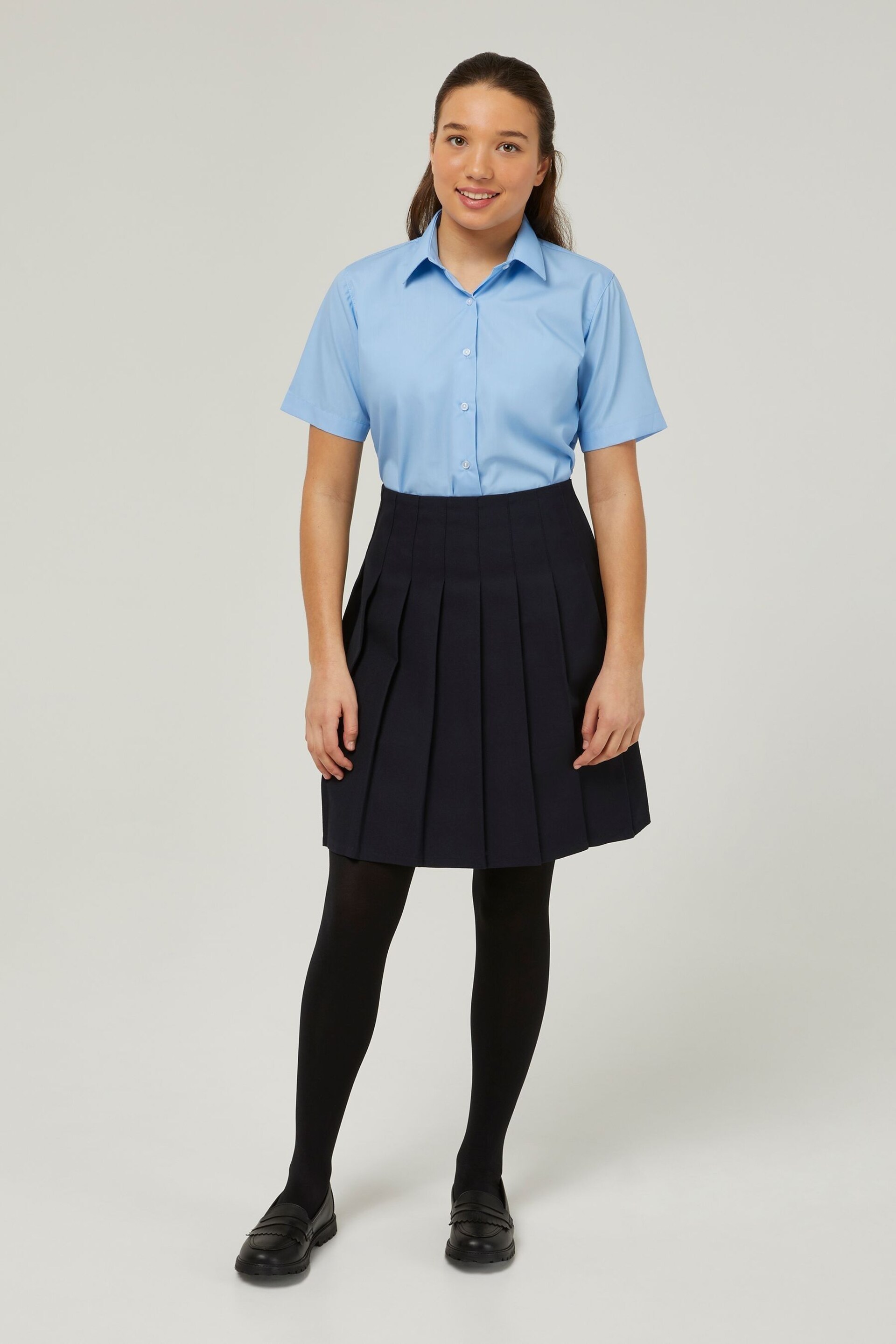 Trutex Navy 18" Stitch Down Permanent Pleats School Skirt (10-17 Yrs) - Image 1 of 5