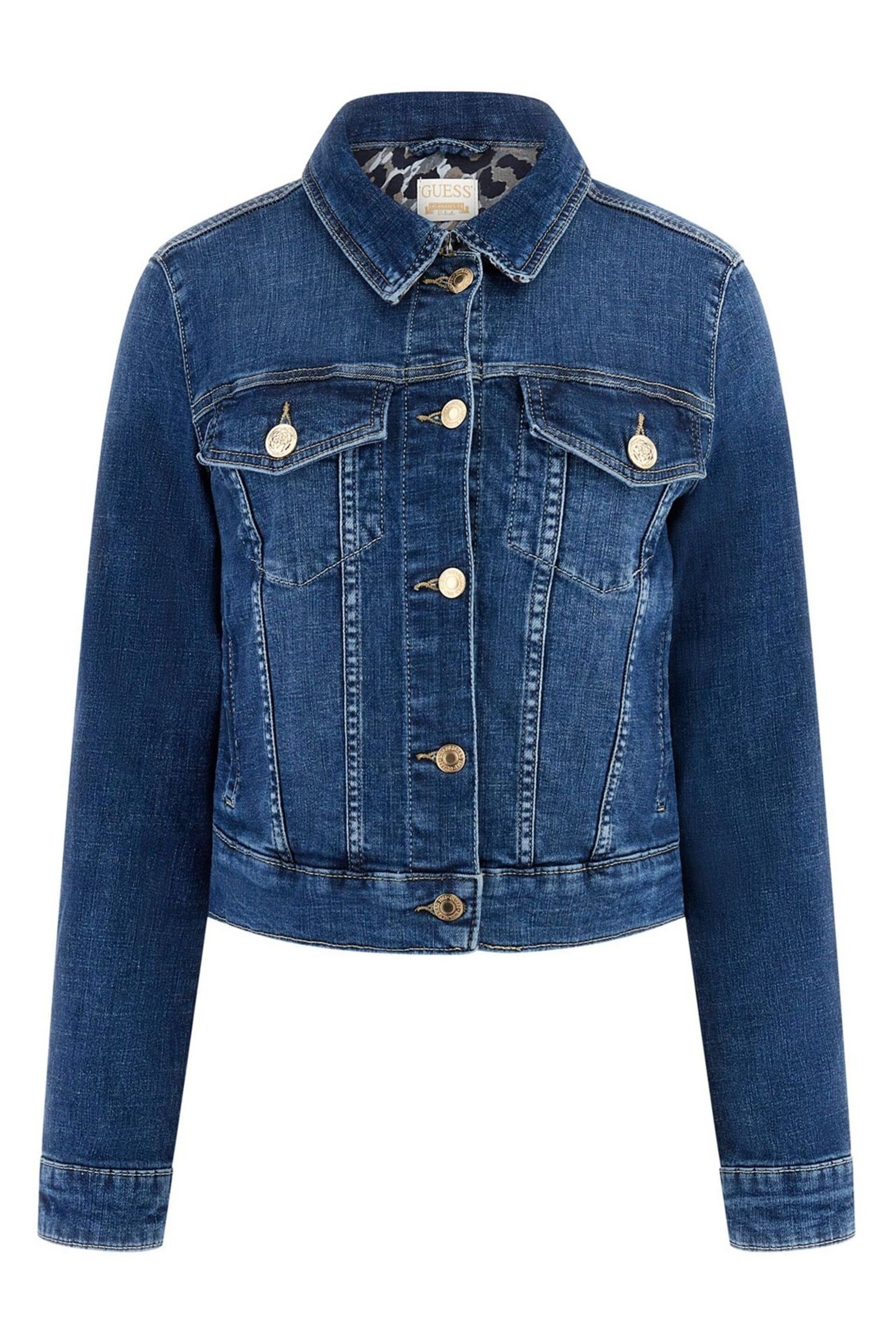 Guess Dark Blue Denim Jacket - Image 4 of 5