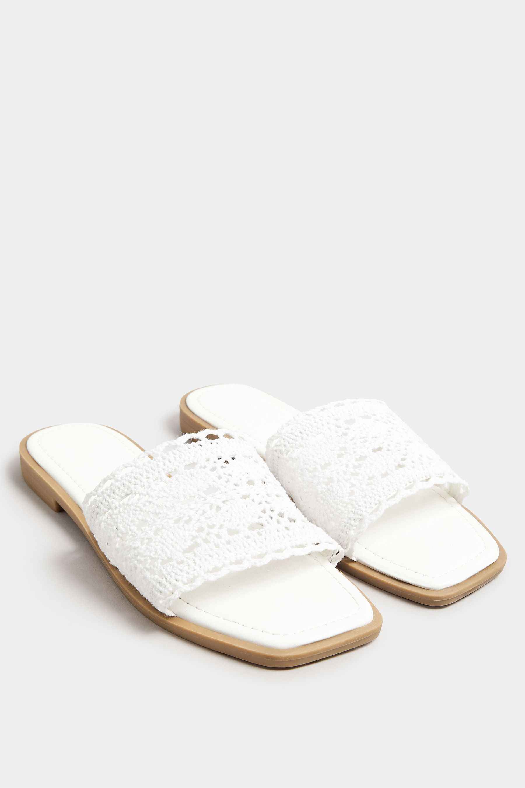 White crochet sandals discount