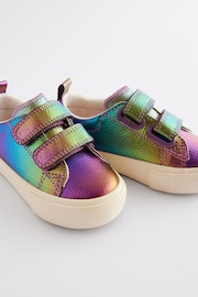 Rainbow Metallic Wide Fit (G) Chunky Trainers With Touch Fastening - Image 4 of 5