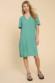 White Stuff Green Lydia Shift Dress - Image 3 of 7