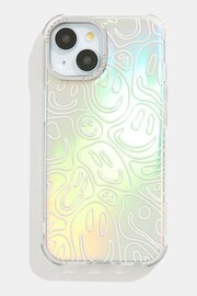 Skinnydip Holo Warped Happy Face London 15 Case - Image 1 of 4