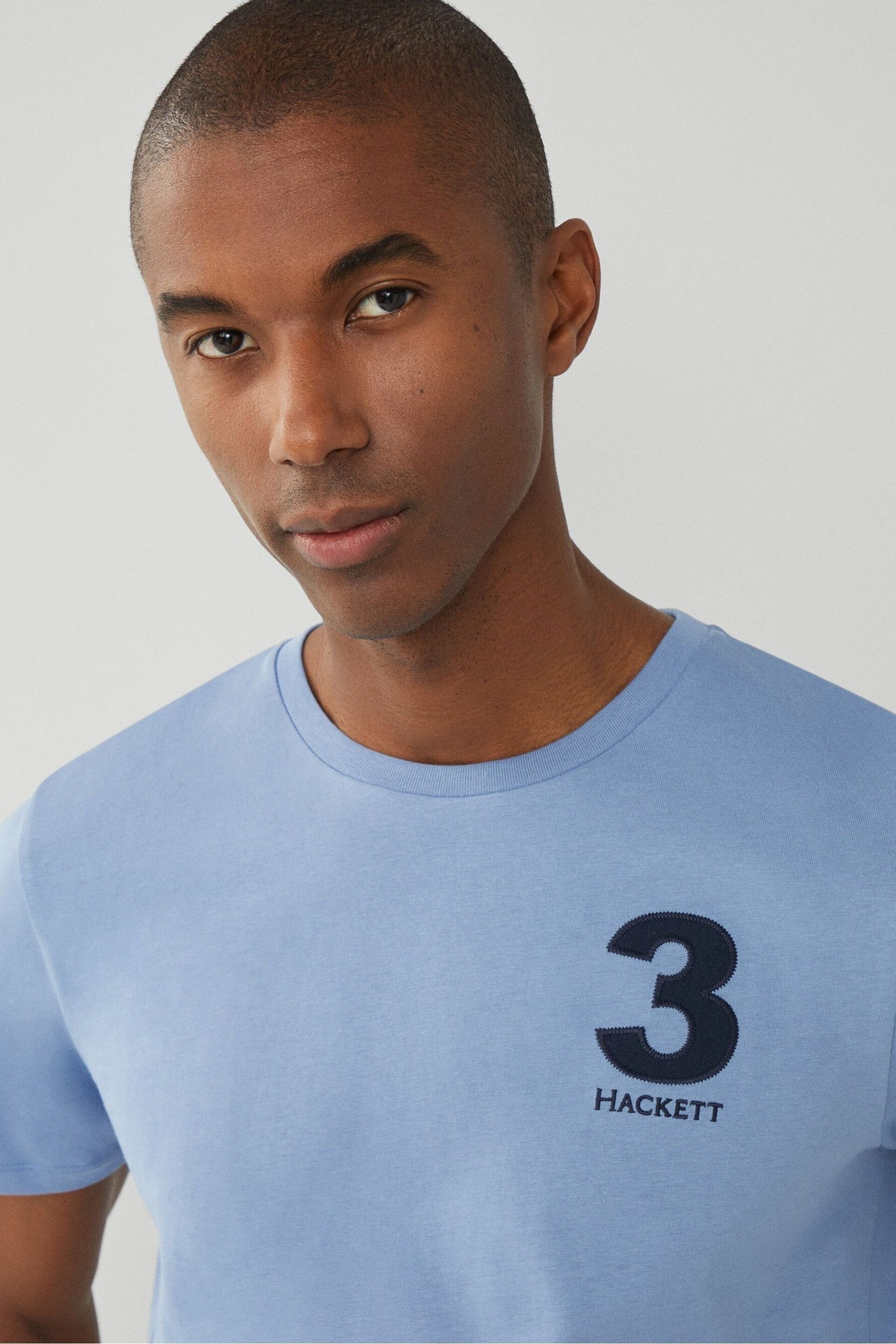 Hackett London Men Blue Short Sleeve T-Shirt - Image 1 of 4