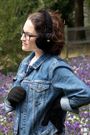 Just Sheepskin Black Harper Earmuffs - Image 1 of 3