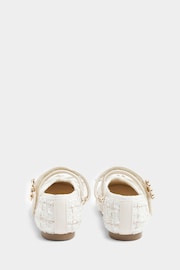 River Island Cream Girls Boucle Ballerinas - Image 3 of 4