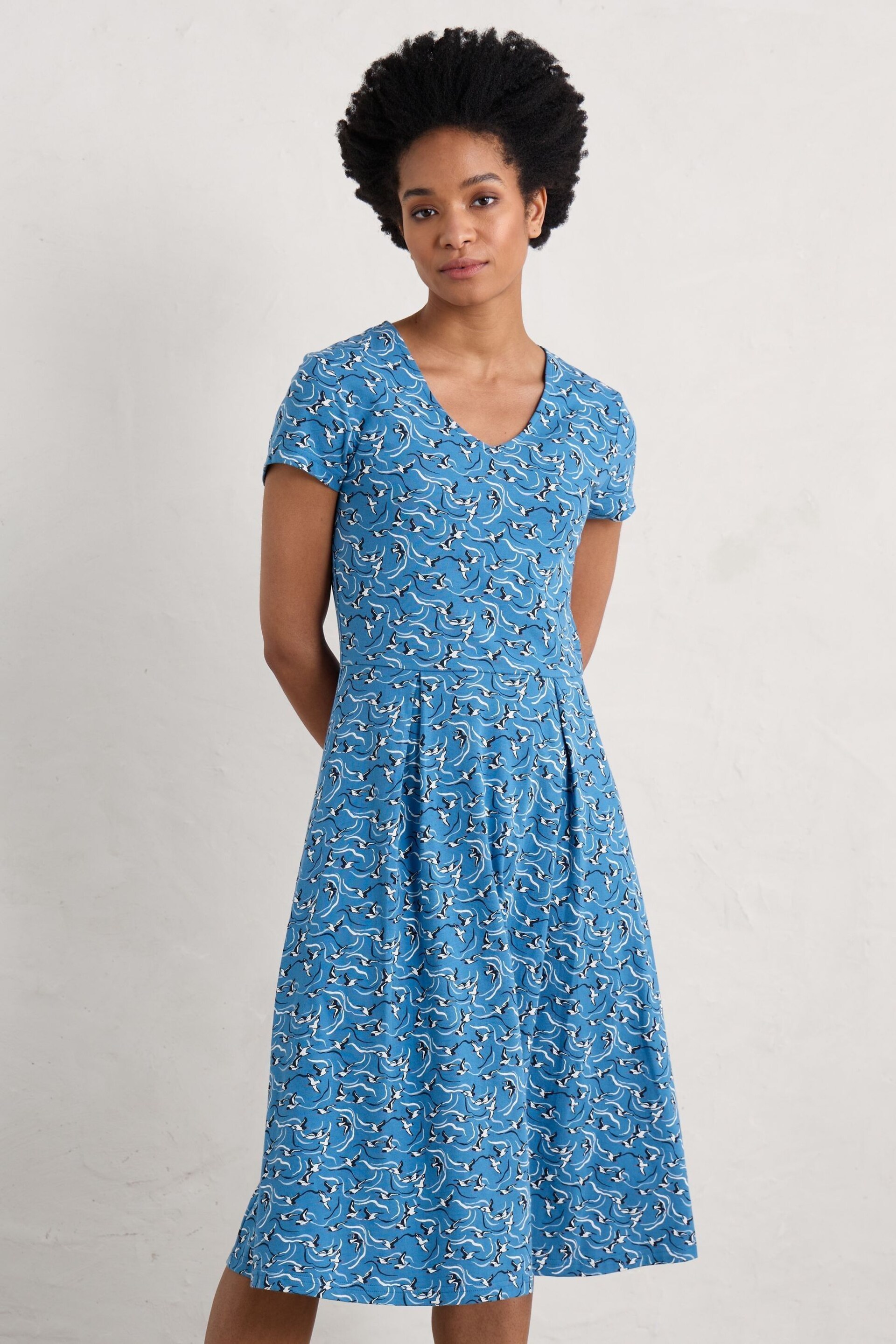 Seasalt Cornwall Blue Petite Pier View Dress - Image 2 of 5