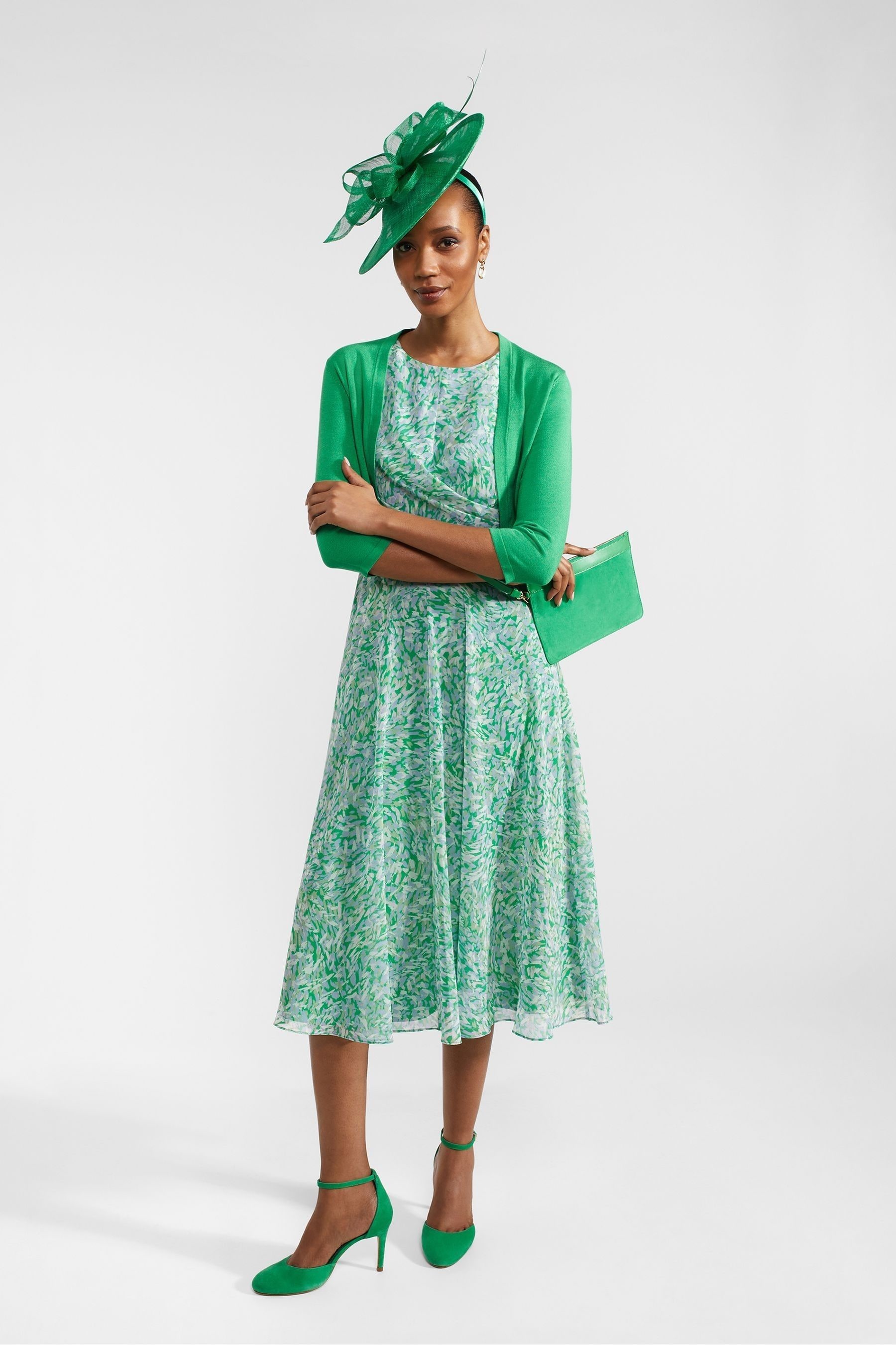 Buy Hobbs Green Jess Dress from the Next UK online shop