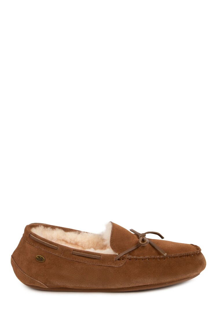 Just Sheepskin Mens Torrington Moccasin Slippers - Image 2 of 5