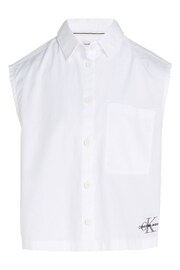 Calvin Klein White Monogram Woven Shirt - Image 3 of 5