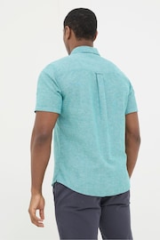 FatFace Green Bugle Linen Cotton Shirt - Image 2 of 5