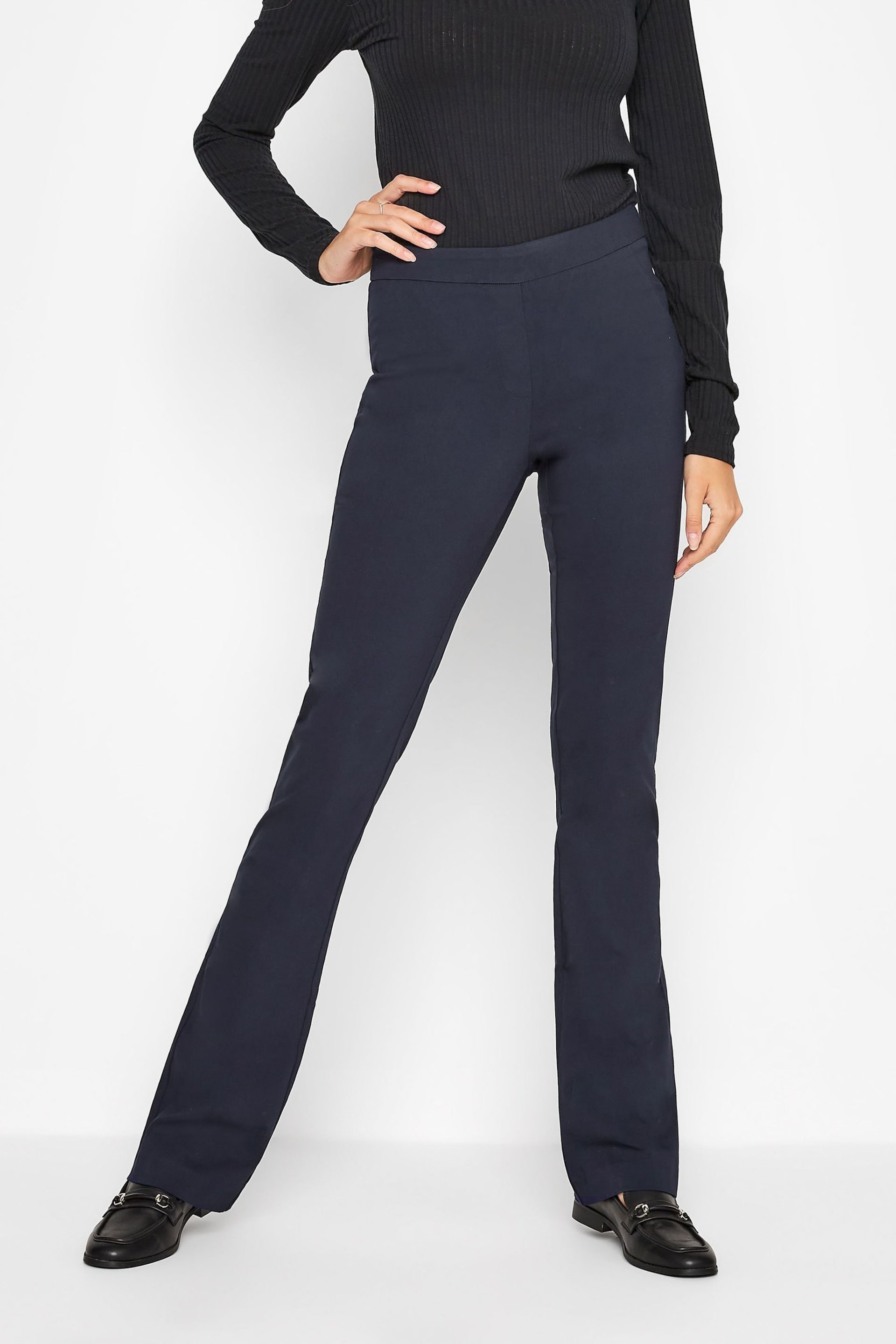 Long Tall Sally Blue Bi-Stretch Bootcut Trousers - Image 1 of 3