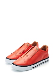 Moda in Pelle Orange BENNI Elastic Slip On Trainers - Image 2 of 4