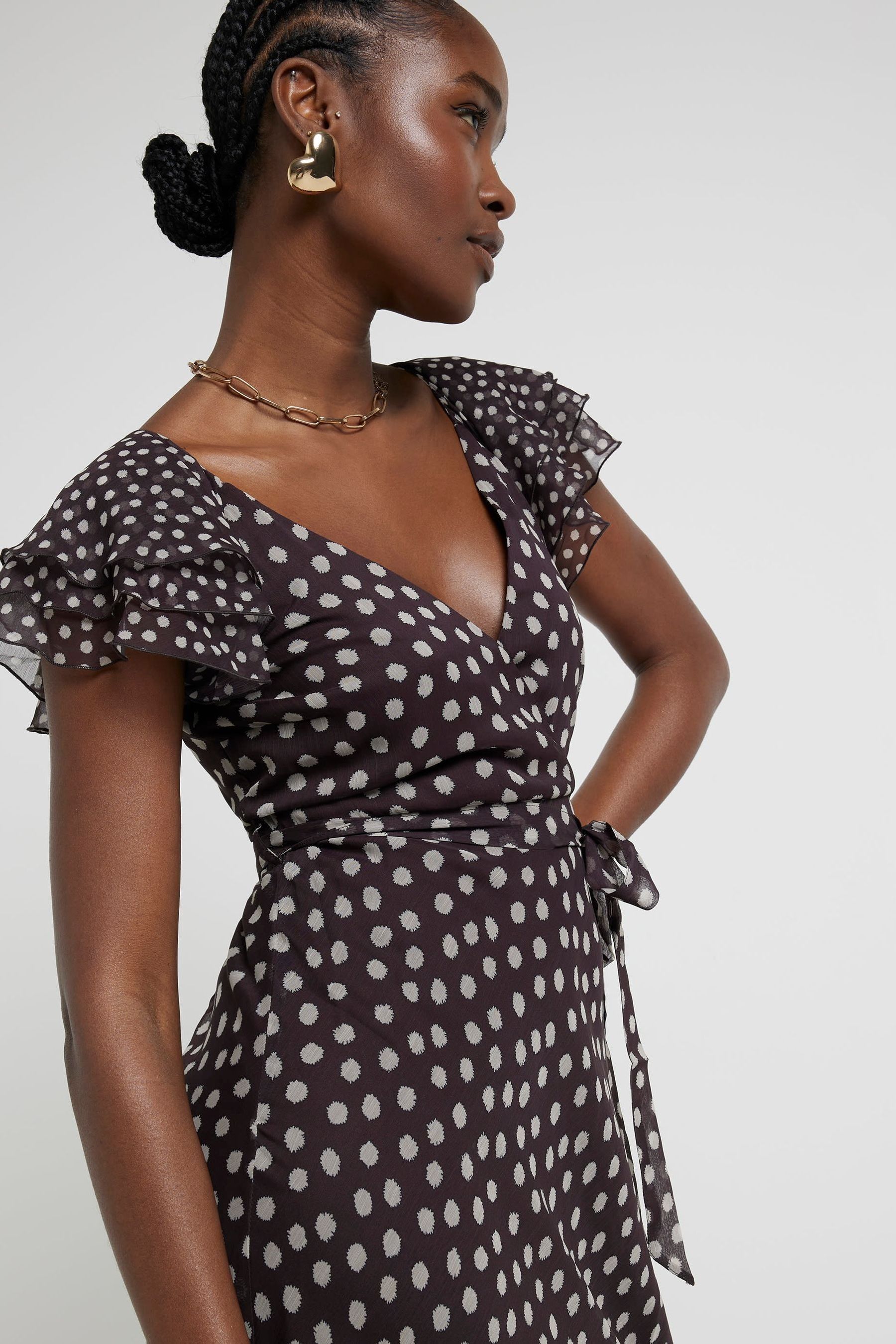 Polka dot dress river island store