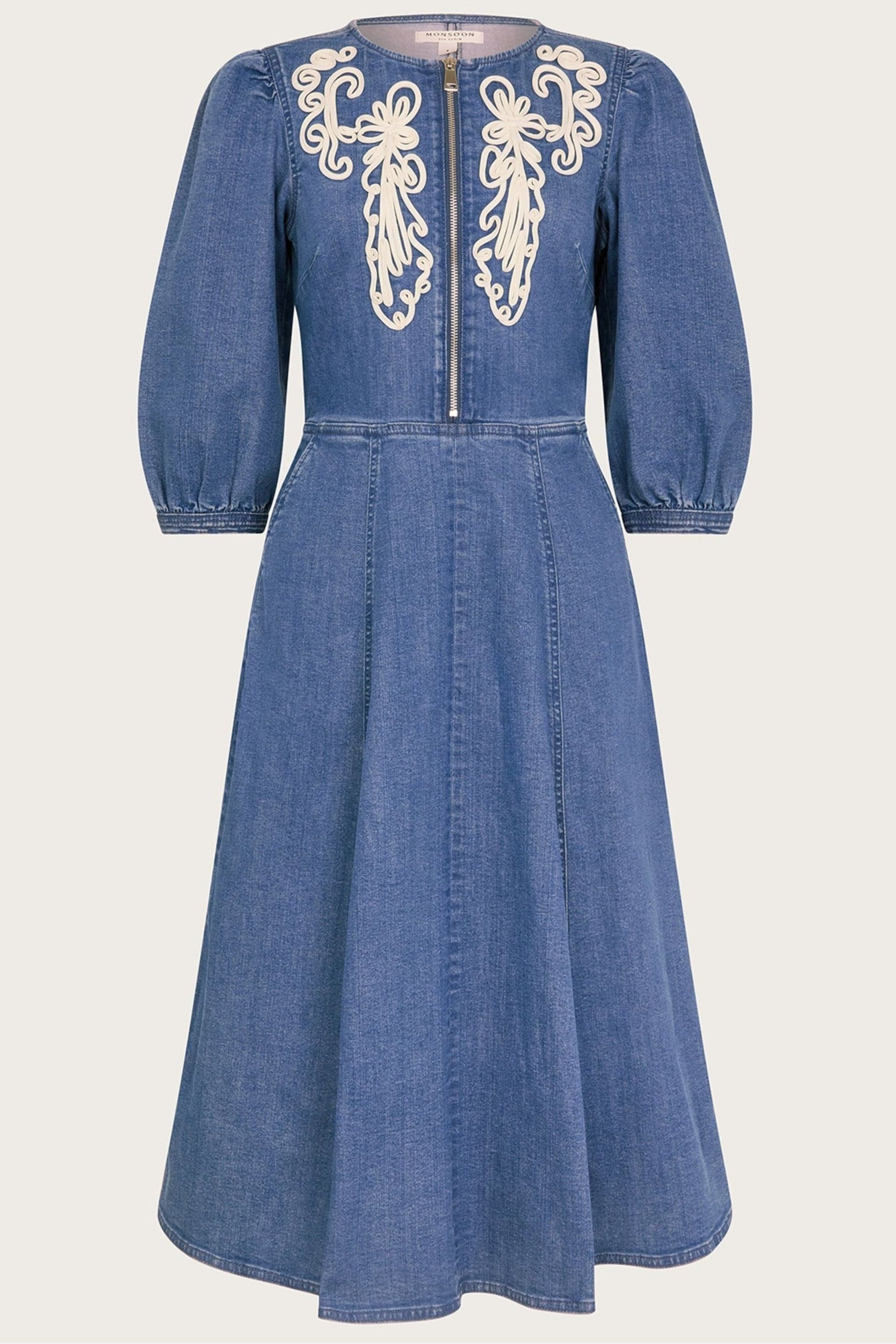 Monsoon Blue Kaia Cornelli Dress - Image 6 of 6